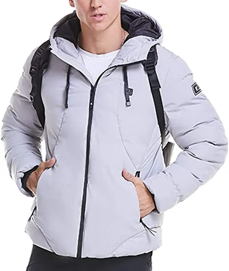 Men's Heated Hooded Winter Down Jacket