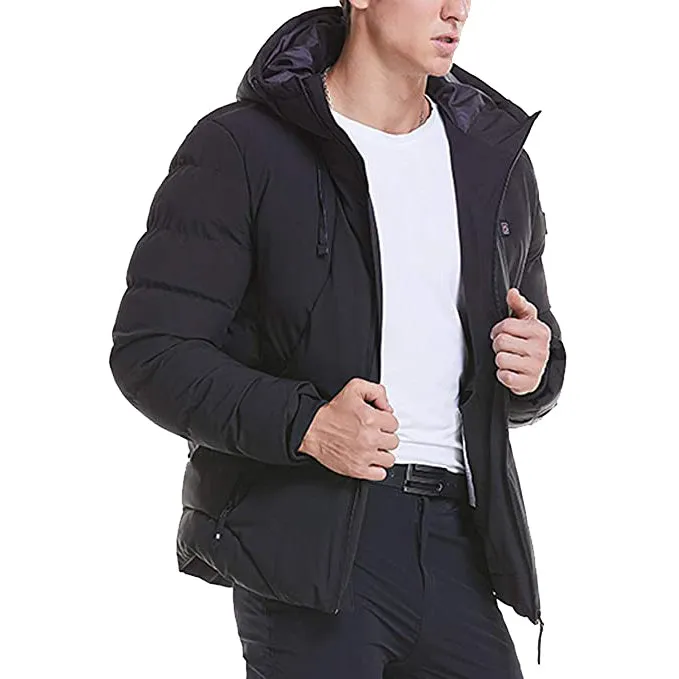 Men's Heated Hooded Winter Down Jacket