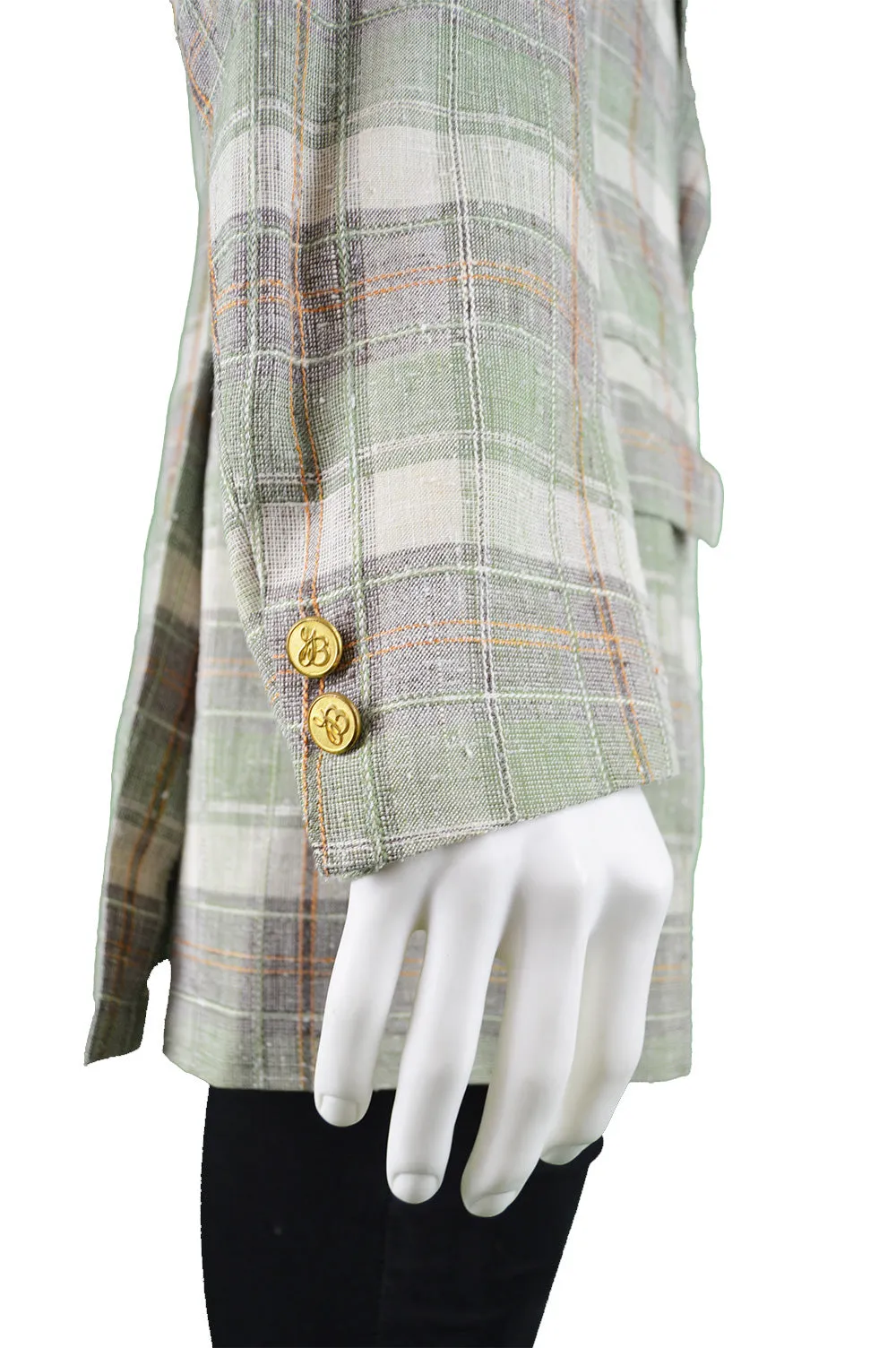 Mens Light Vintage Plaid Jacket, 1970s