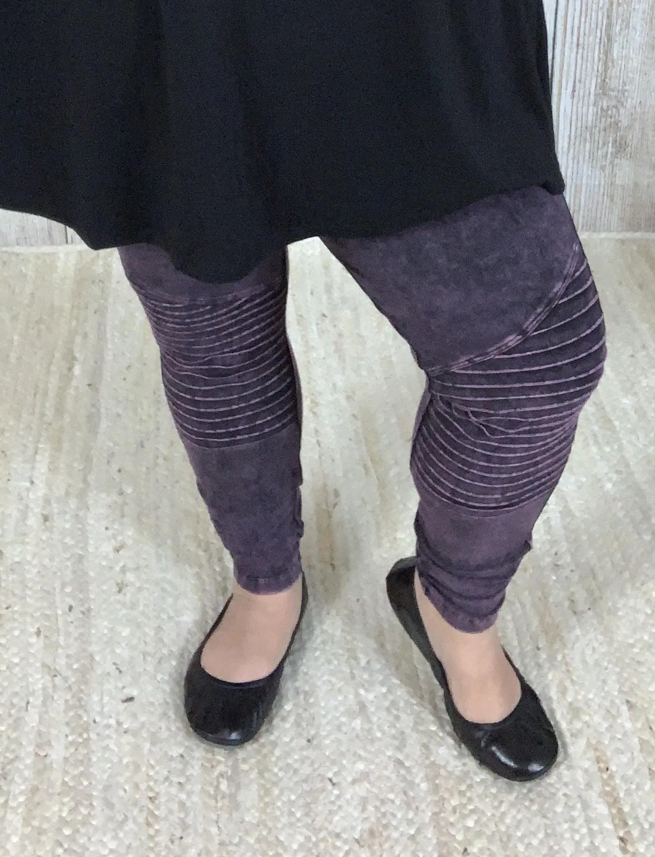 Mineral Wash Moto Leggings