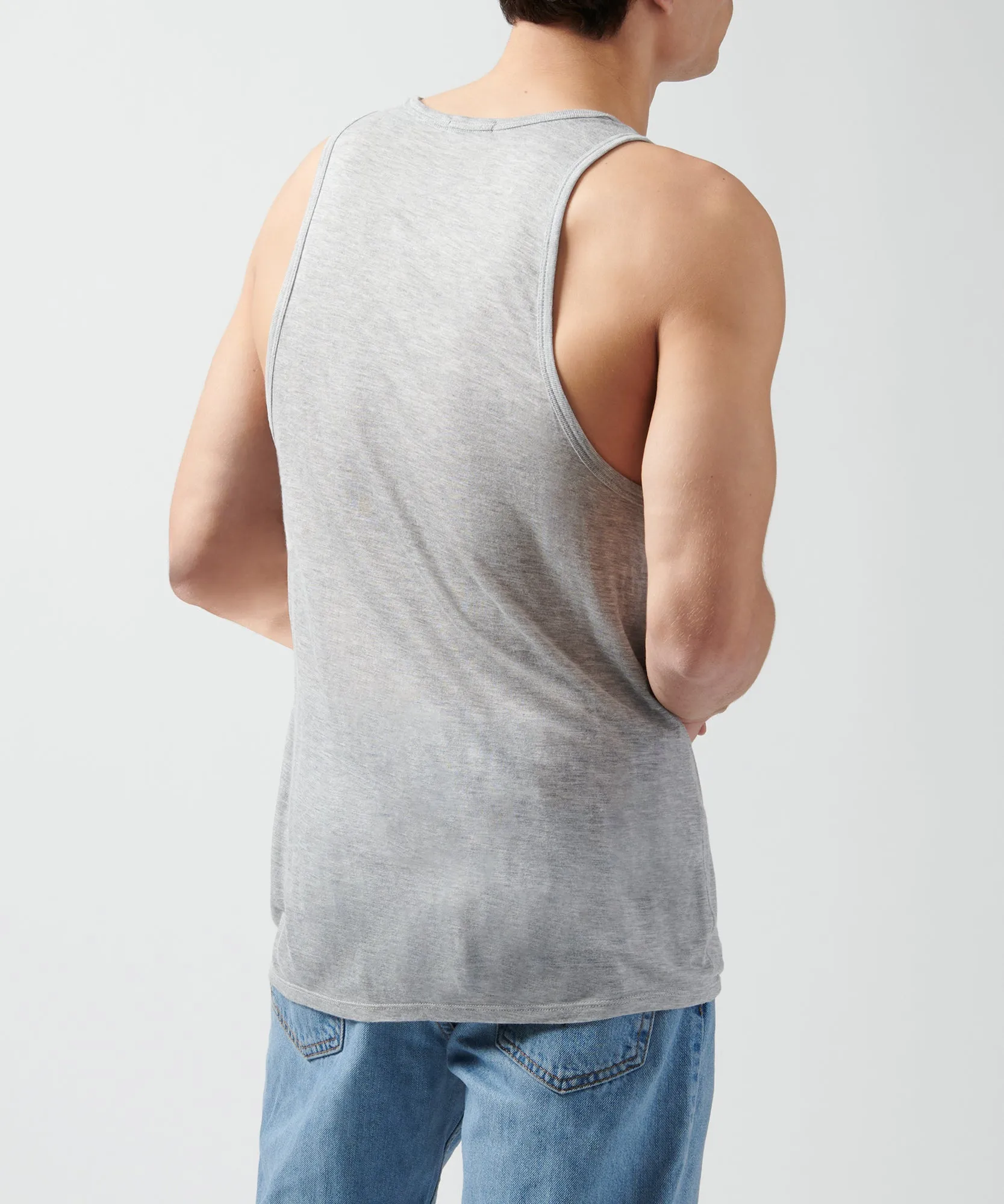 Modal Jersey Tank - Heather Grey