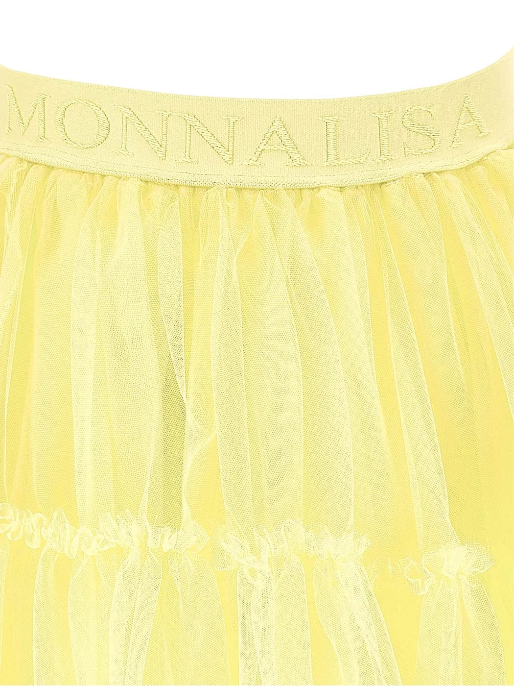 MONNALISA Yellow tulle skirt for girl-17BGON