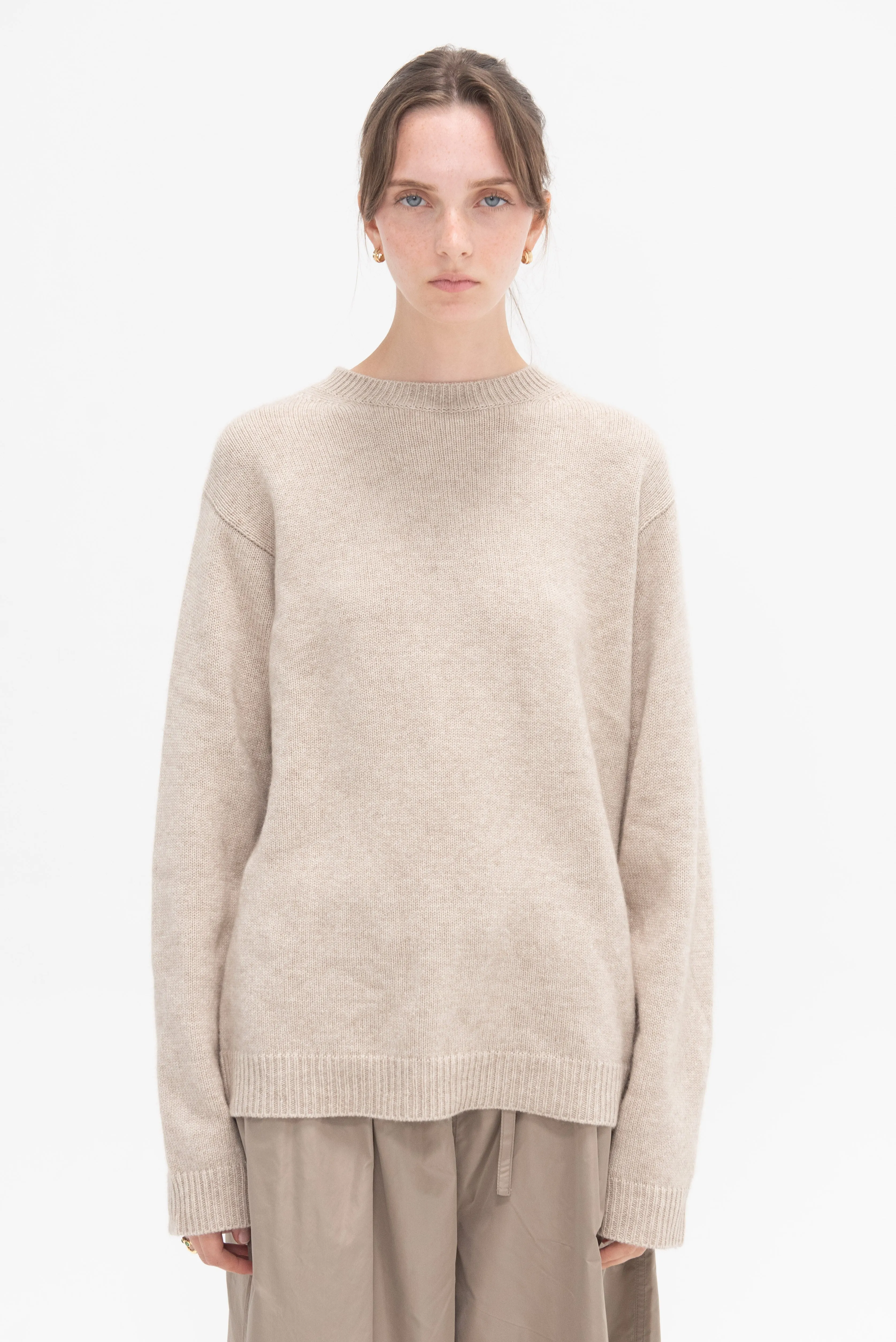 Moody Cashmere Sweater, Oatmeal