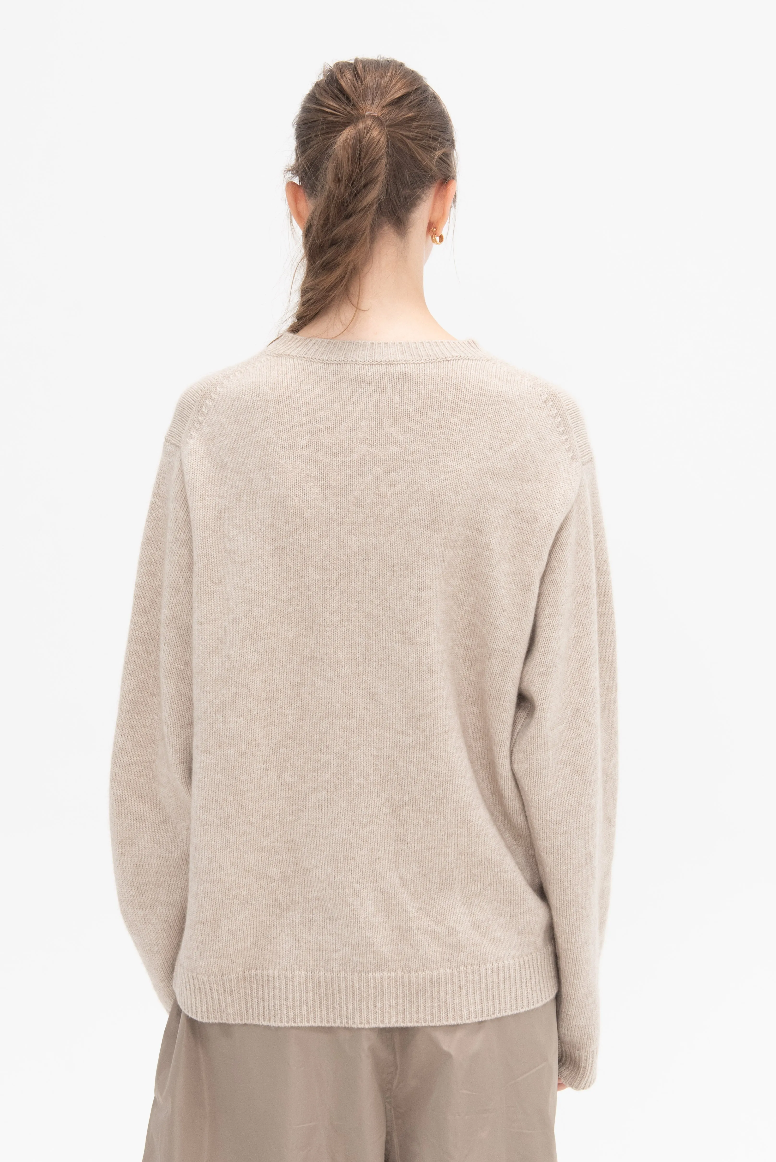 Moody Cashmere Sweater, Oatmeal