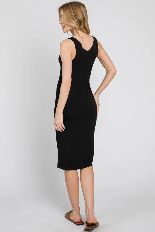 Must Have Double Layer V-Neck Body Con Dress (Assorted Colors)