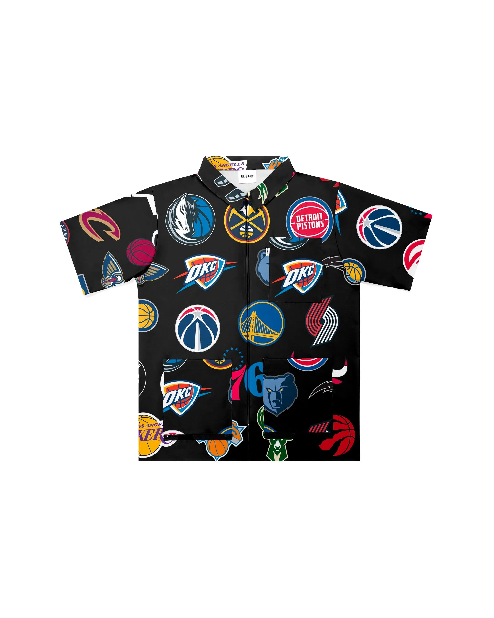 NBA Primary Multi-Logo Traditional Barber Jacket