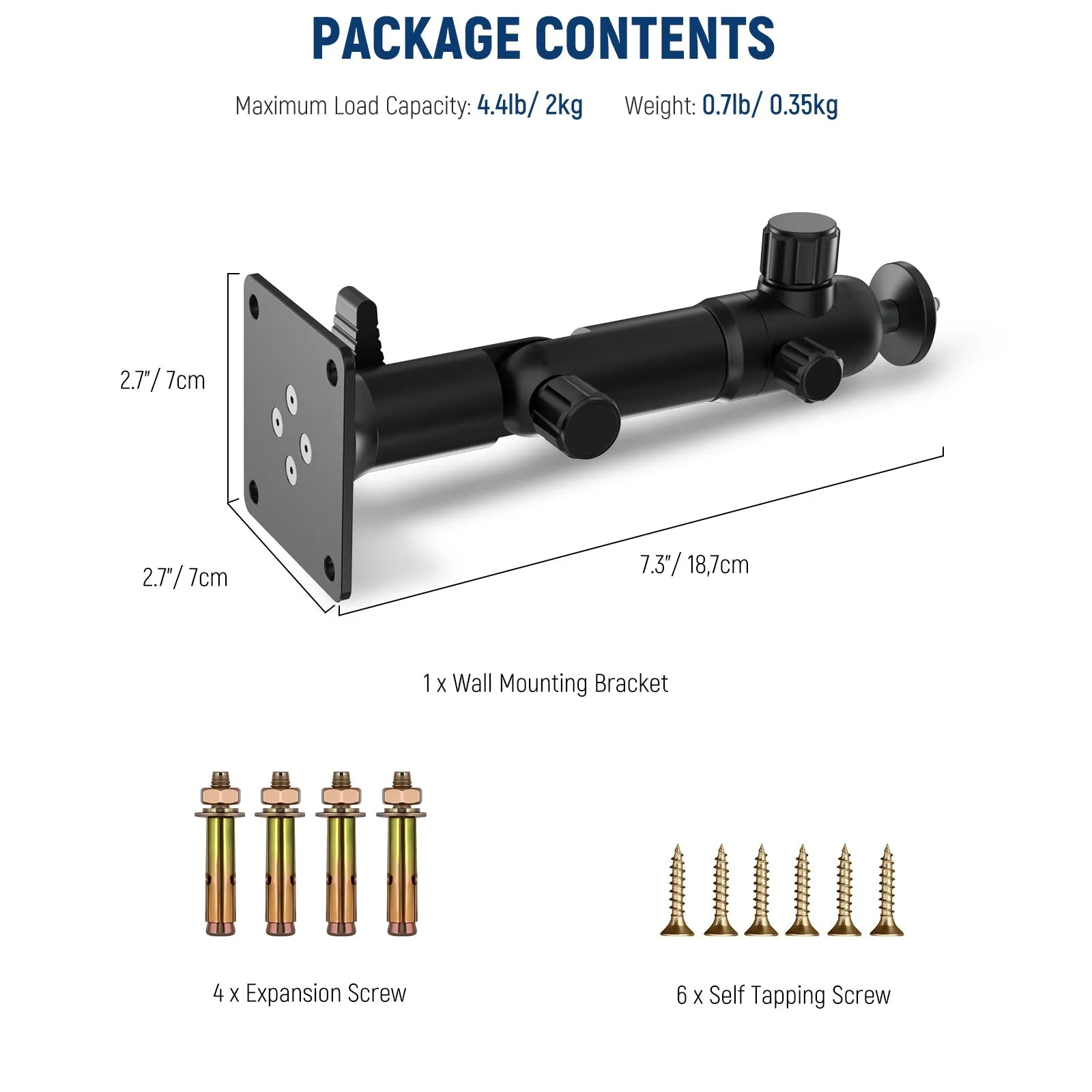 NEEWER STWM 3 Inch Wall Mounting Bracket