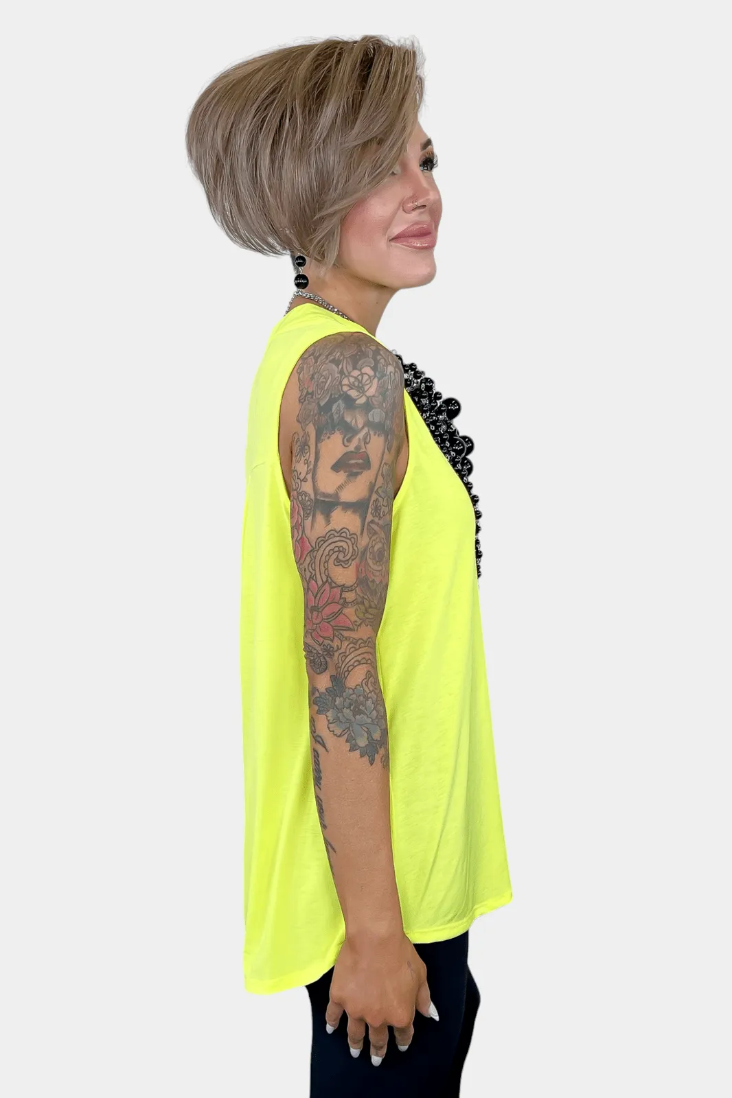 Neon Yellow Lizzy Tank Top [NO RETURNS]