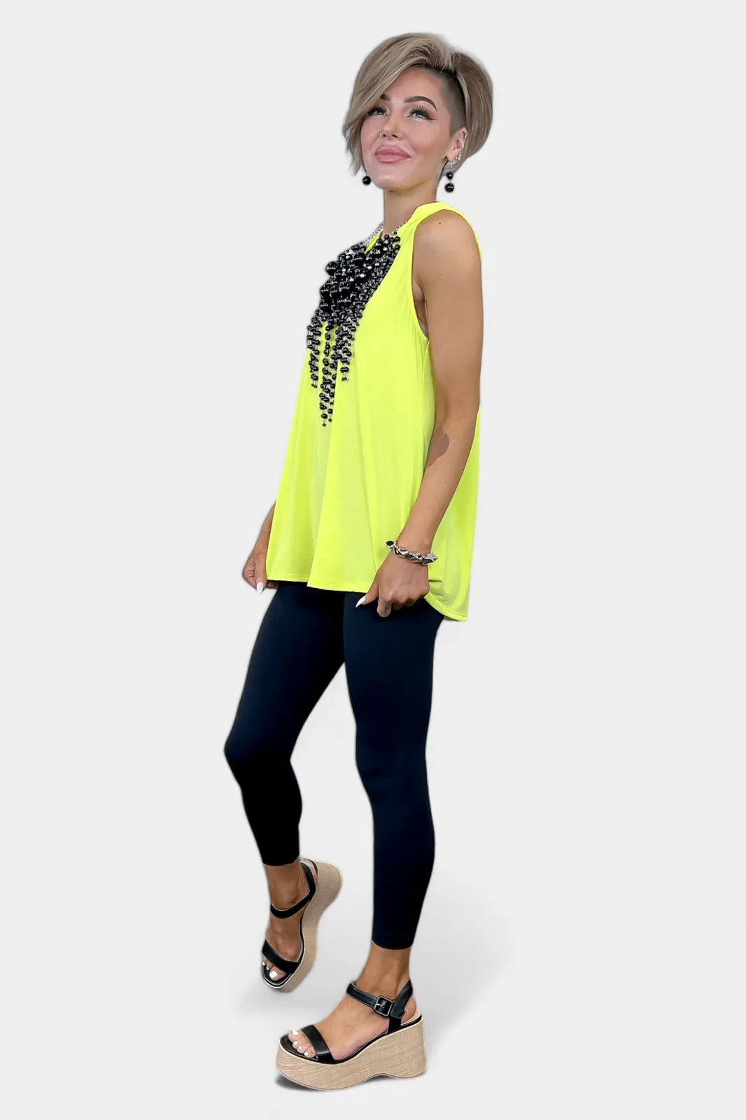 Neon Yellow Lizzy Tank Top [NO RETURNS]