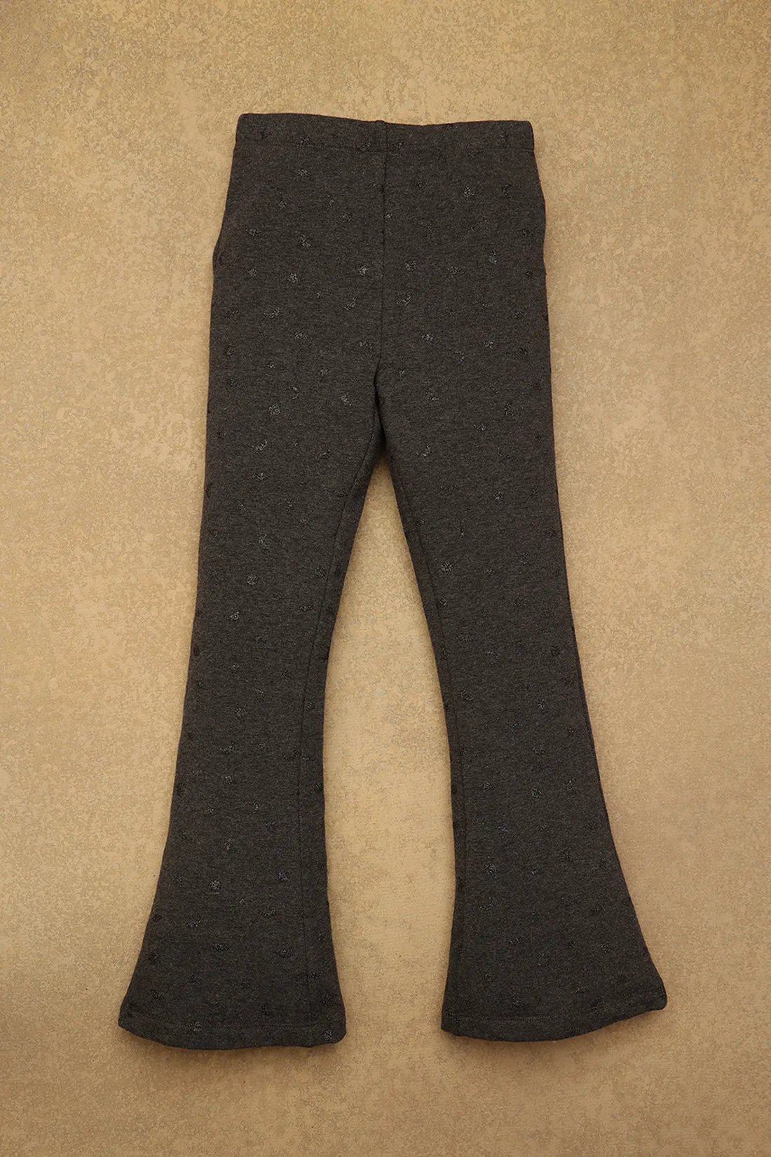 One Friday Kids Girls Grey Glitter Print Legging