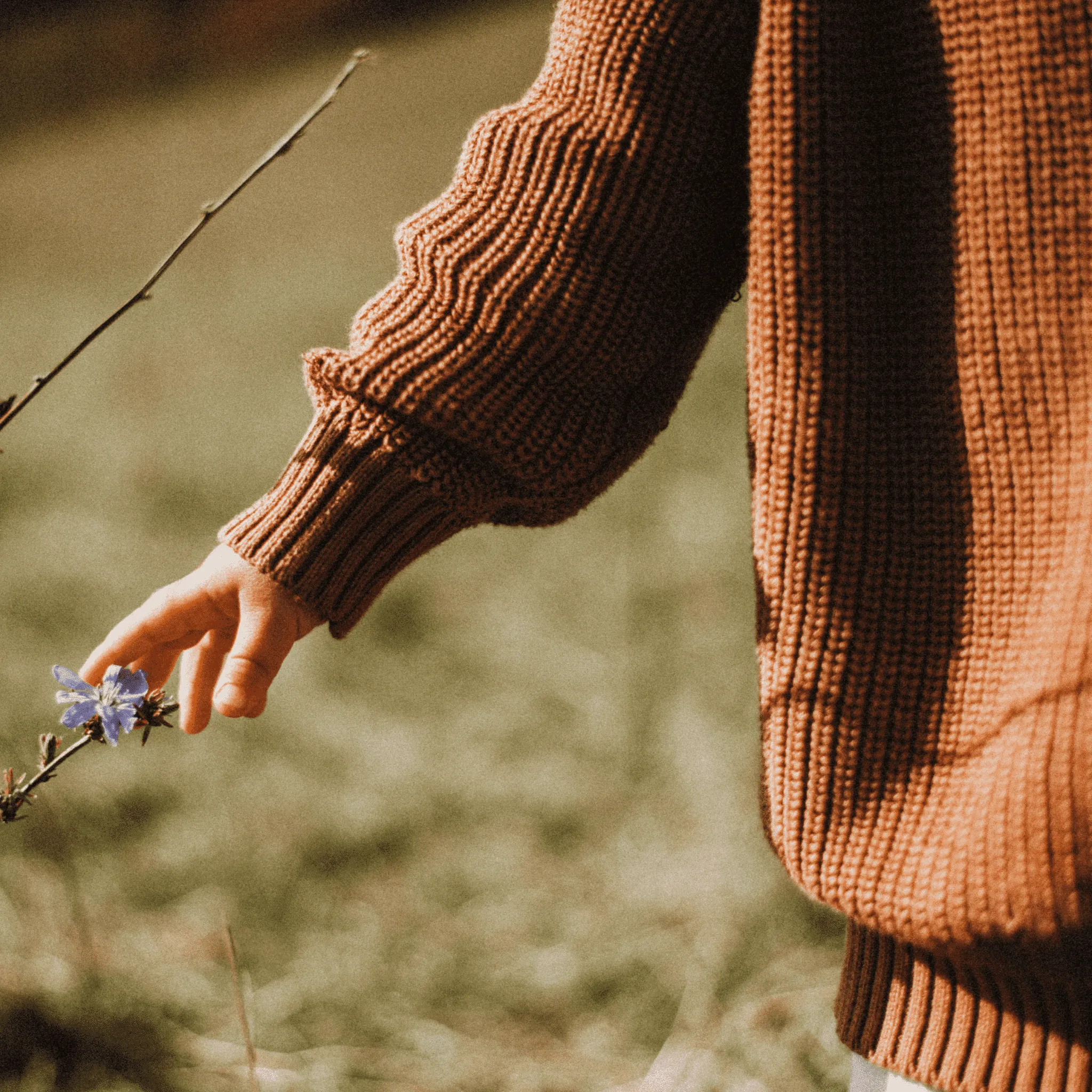 Organic Oversize Knit Pulli - Walnut