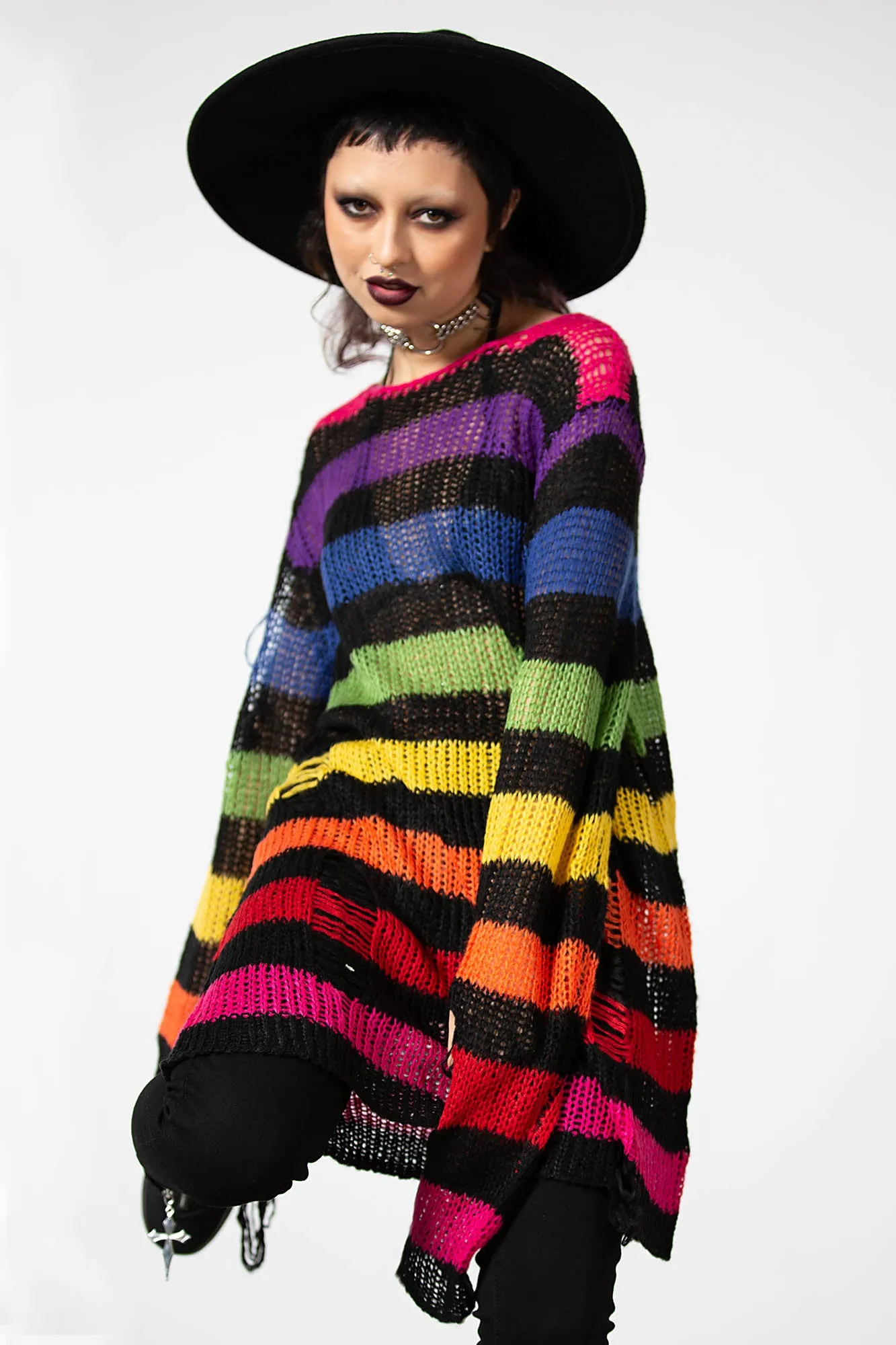 Over The Rainbow Knit Sweater