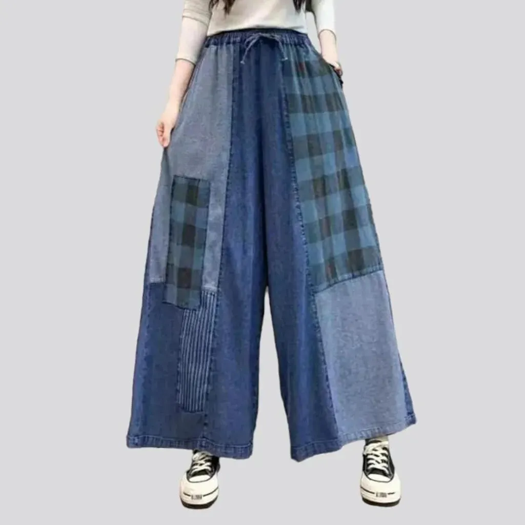 Patchwork women's jeans pants