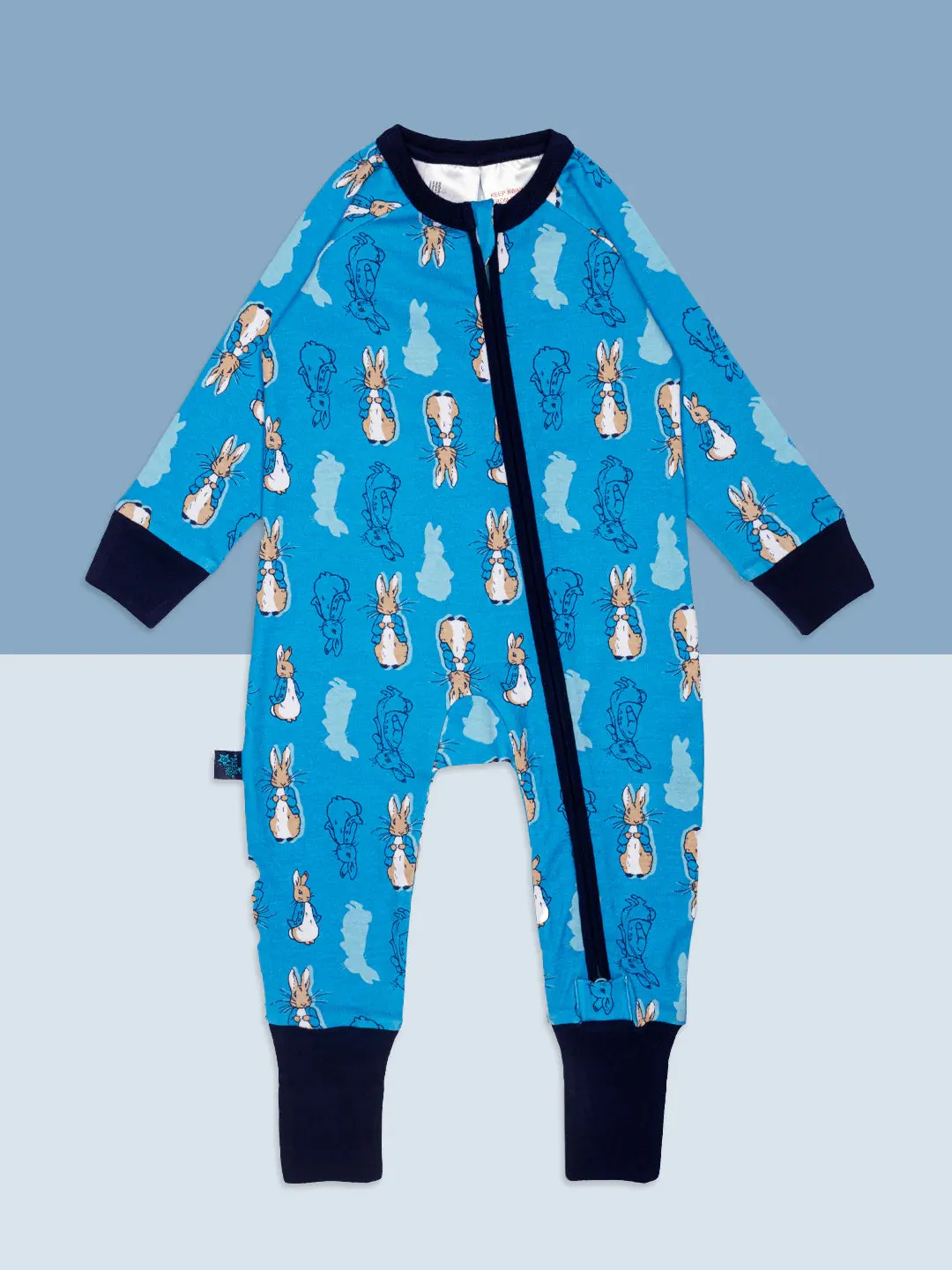 Peter Rabbit Blue Zip-up Romper