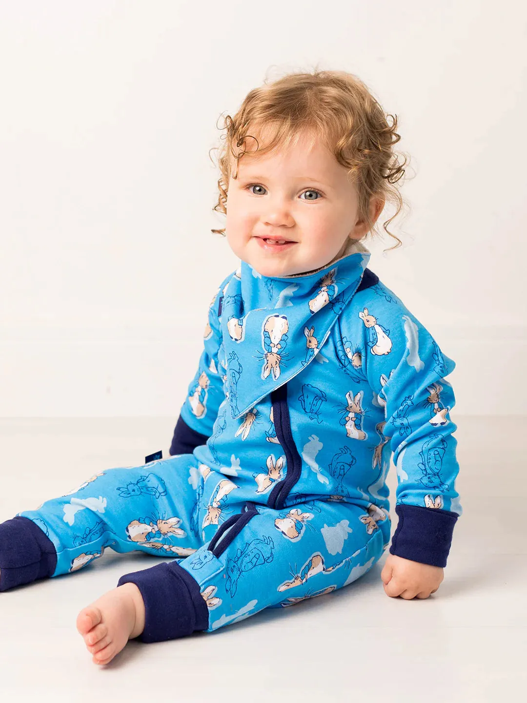 Peter Rabbit Blue Zip-up Romper