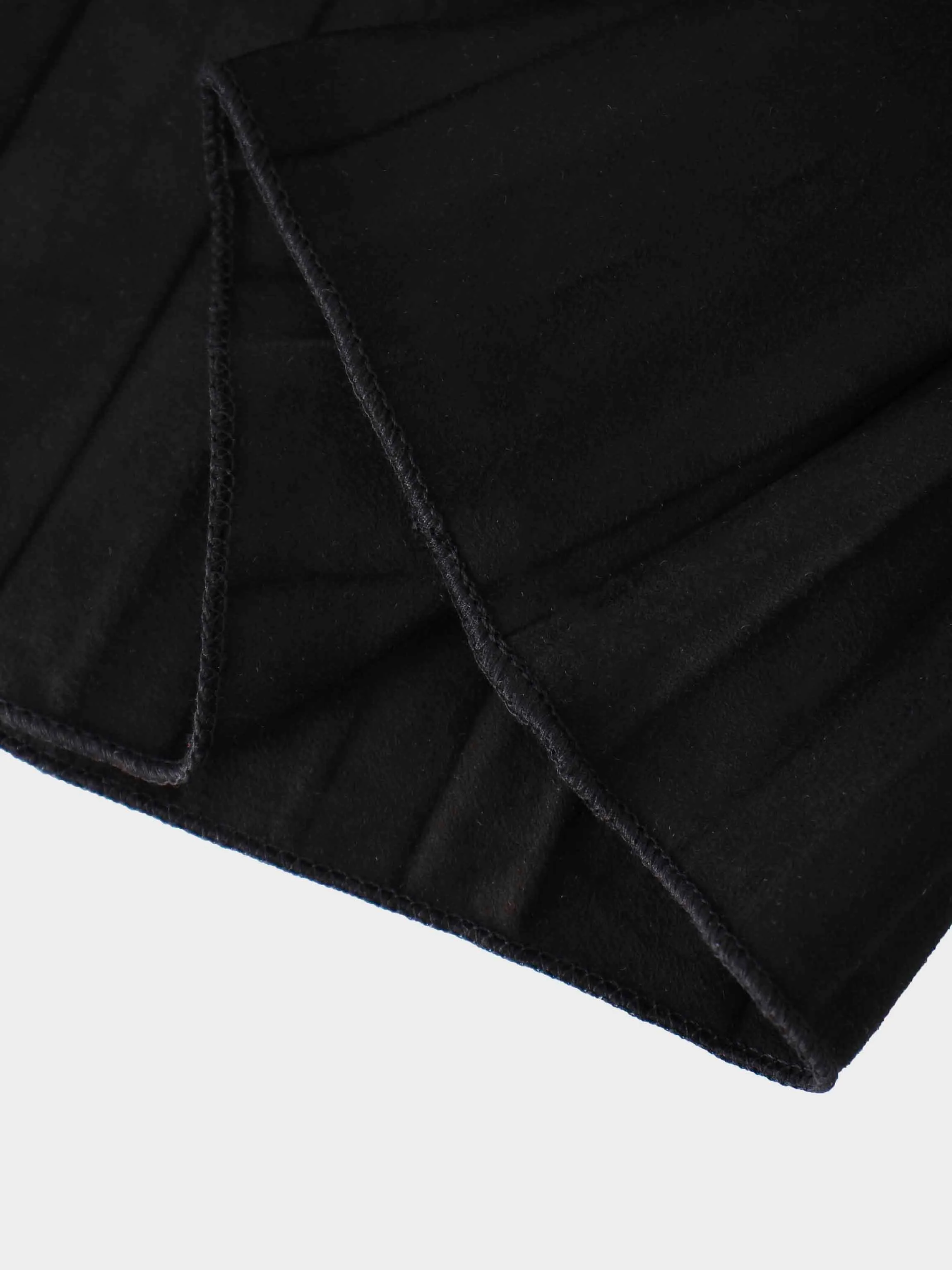 Pleated Faux Suede Skirt 37"-Black