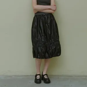 Pleats balloon skirt