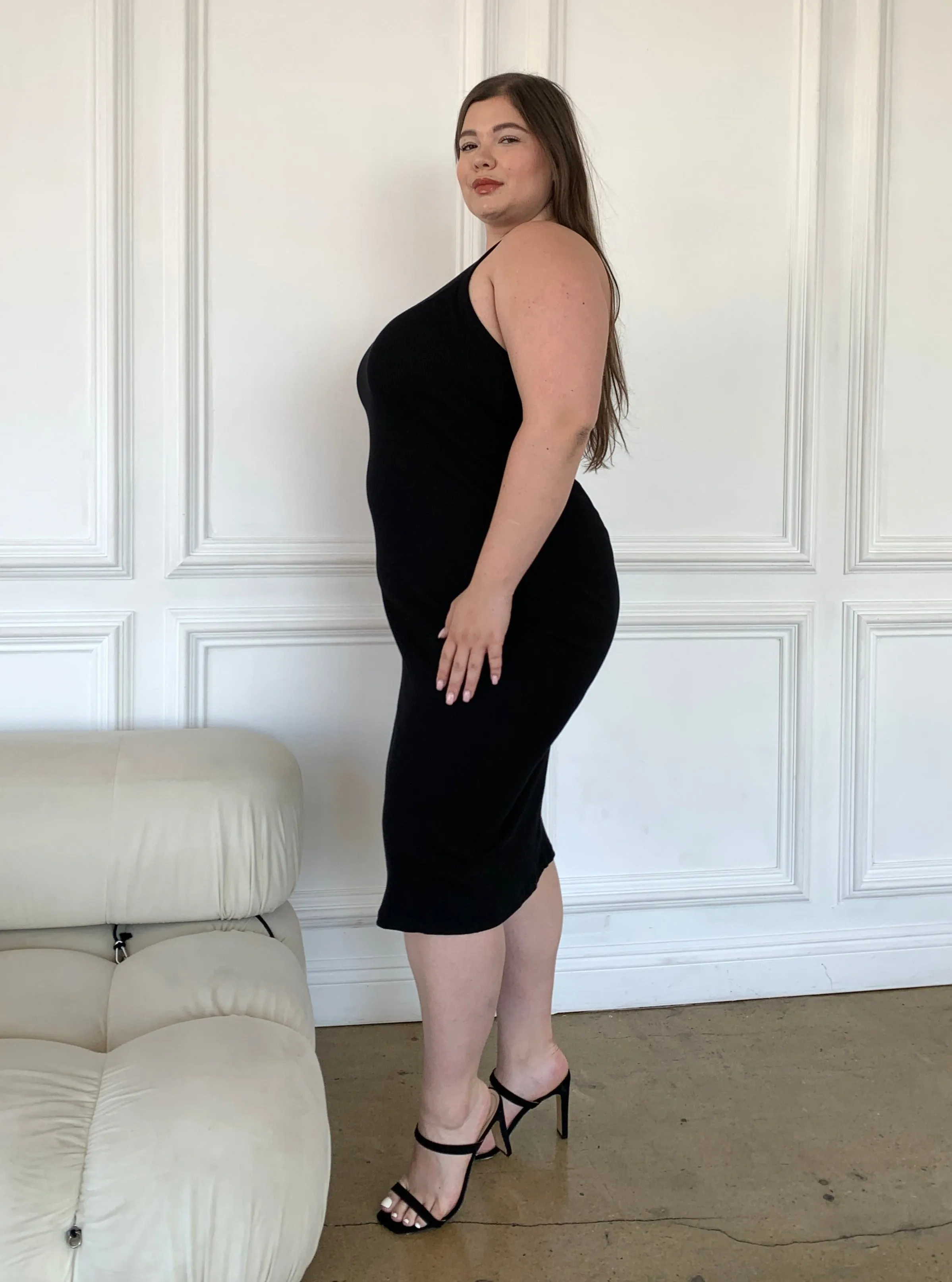 Plus Size High Neck Bodycon Dress