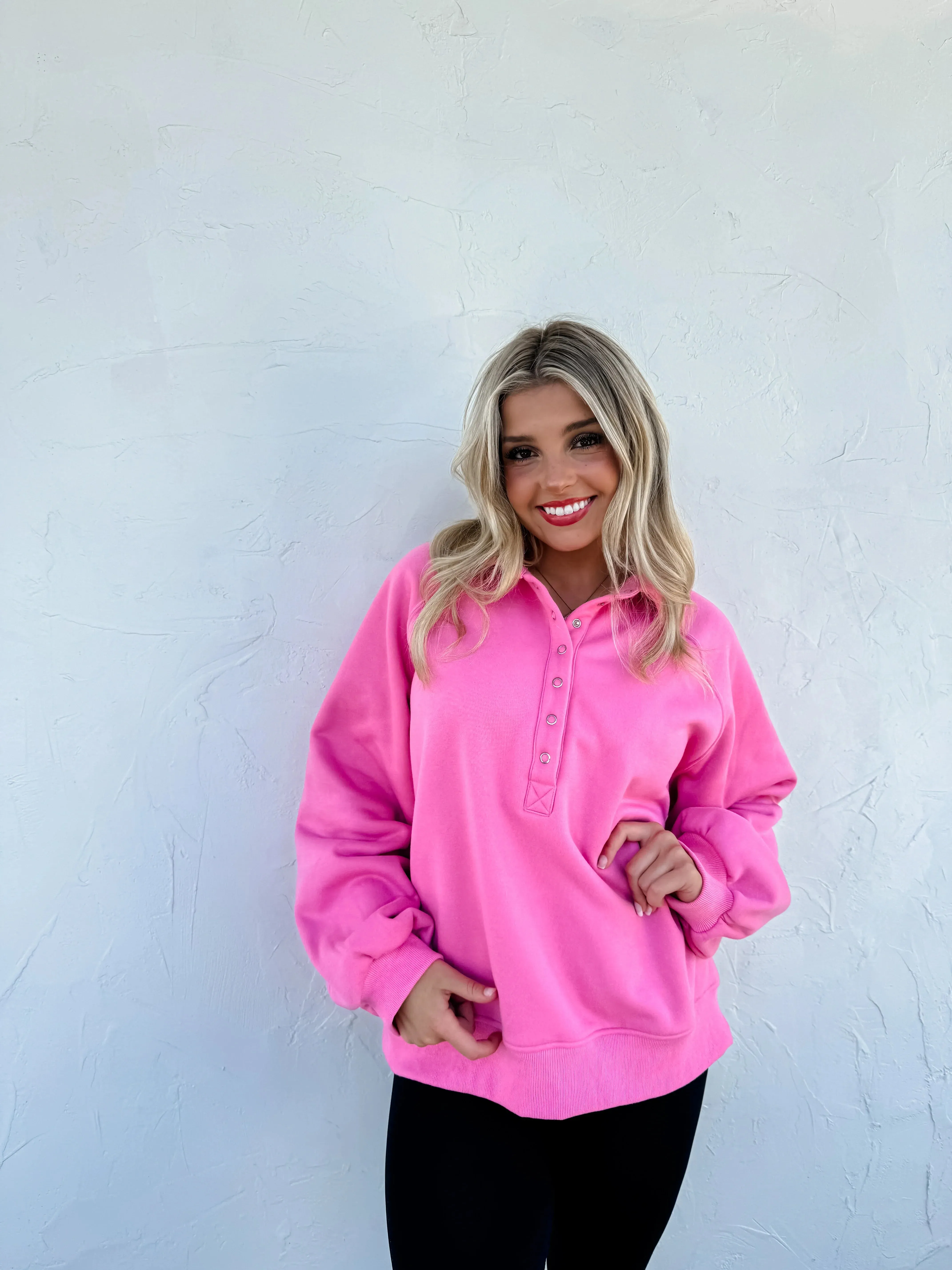 PREORDER: Laid Back Snap Button Pullover in Four Colors