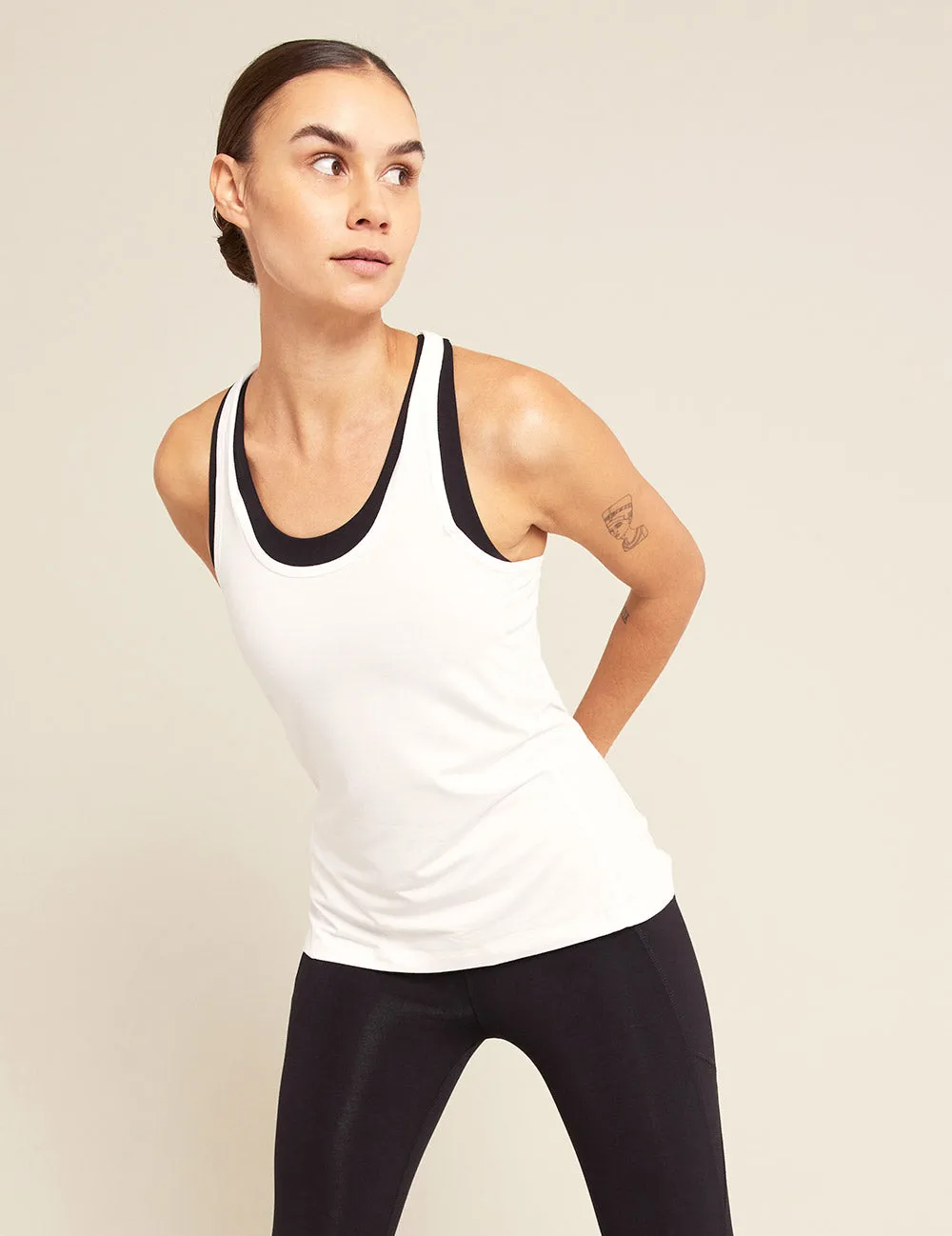 Racerback Active Tank - White