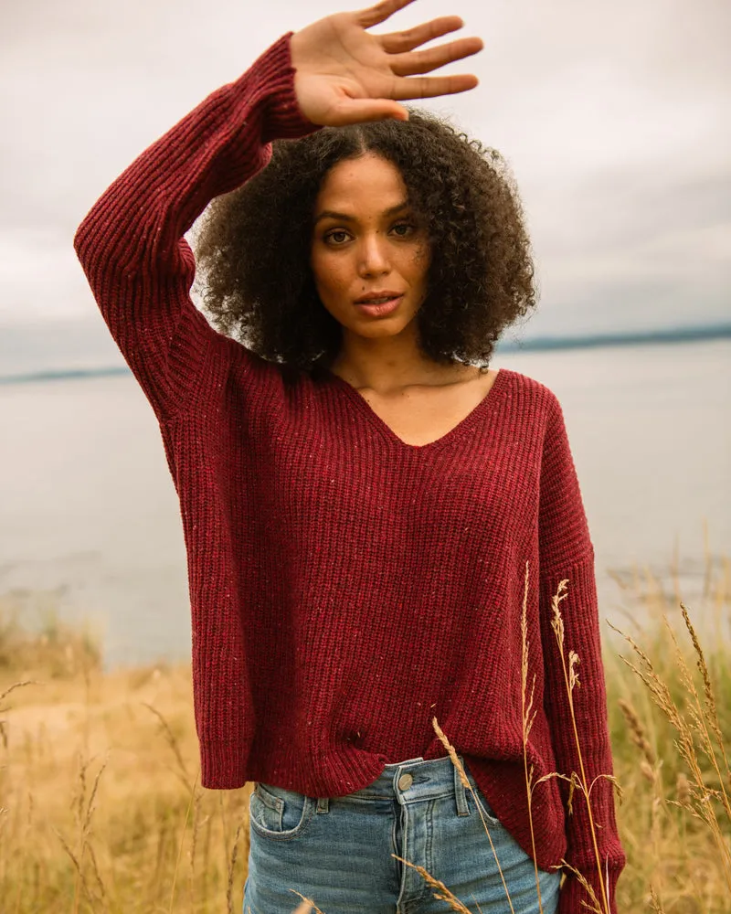 Recycled Wool V-Neck Sweater