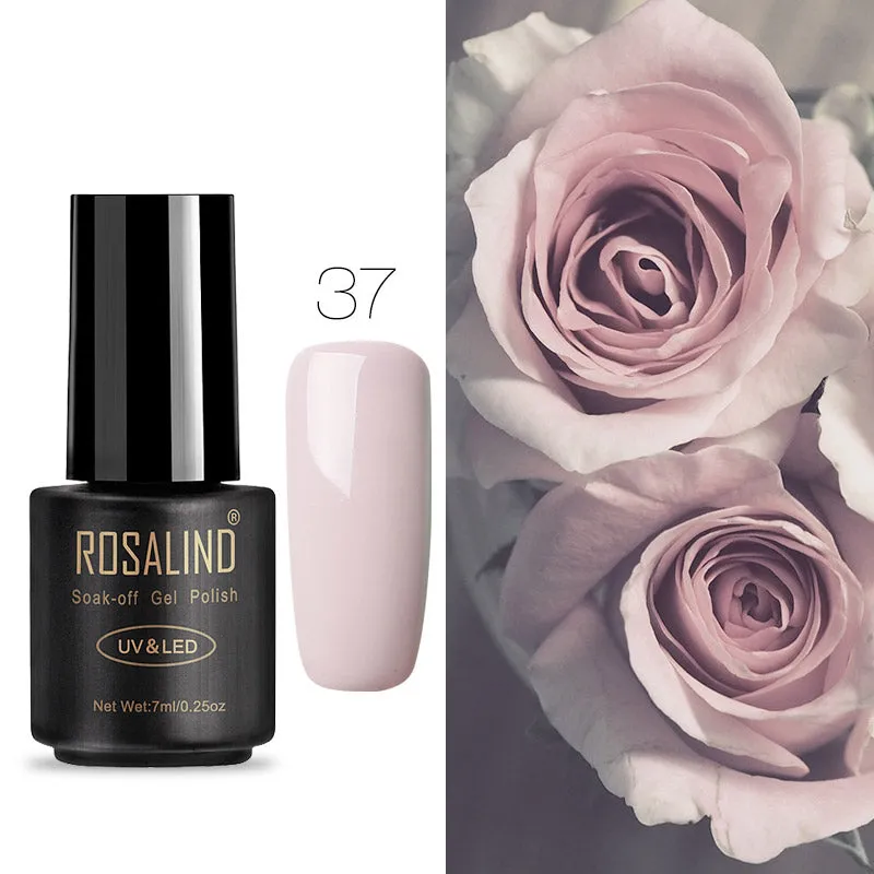 ROSALIND 7ML UV Gel Varnish Nail Polish Set For Manicure Gellak Semi Permanent Hybrid Nails Art Off Prime White gel nail polish