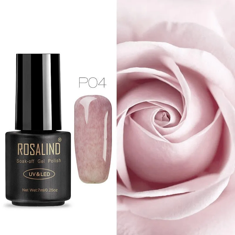 ROSALIND 7ML UV Gel Varnish Nail Polish Set For Manicure Gellak Semi Permanent Hybrid Nails Art Off Prime White gel nail polish