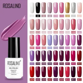 ROSALIND Gel Polish Set UV Vernis Semi Permanent Primer Top Coat 7ML Poly Gel Varnish Nail Art Manicure Gel Lak PolishesNails