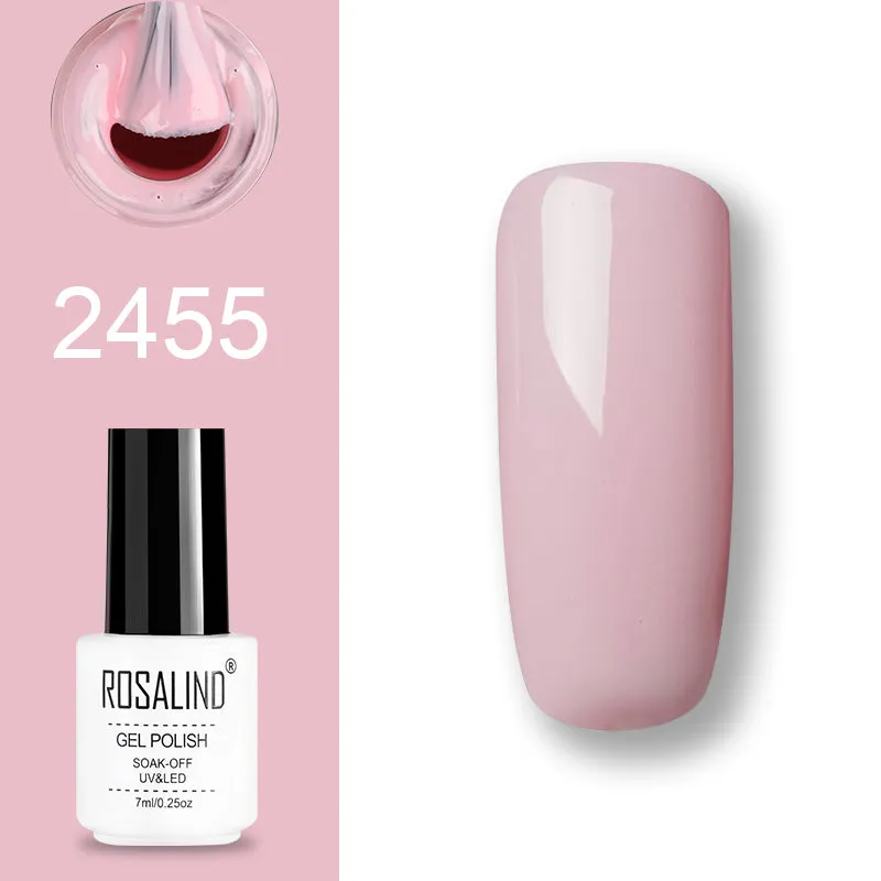 ROSALIND Gel Polish Set UV Vernis Semi Permanent Primer Top Coat 7ML Poly Gel Varnish Nail Art Manicure Gel Lak PolishesNails