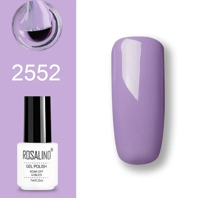 ROSALIND Gel Polish Set UV Vernis Semi Permanent Primer Top Coat 7ML Poly Gel Varnish Nail Art Manicure Gel Lak PolishesNails