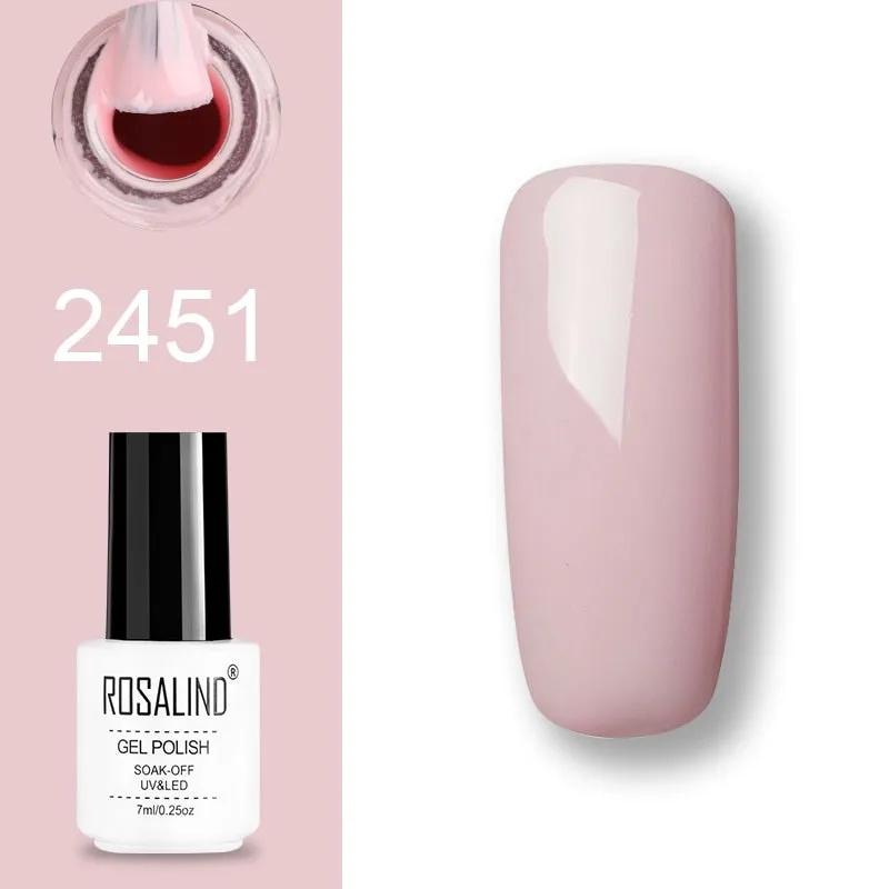 ROSALIND Gel Polish Set UV Vernis Semi Permanent Primer Top Coat 7ML Poly Gel Varnish Nail Art Manicure Gel Lak PolishesNails