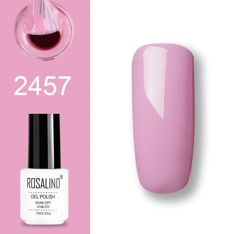 ROSALIND Gel Polish Set UV Vernis Semi Permanent Primer Top Coat 7ML Poly Gel Varnish Nail Art Manicure Gel Lak PolishesNails