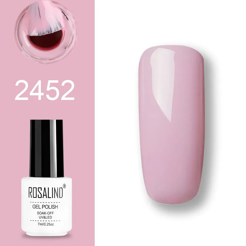 ROSALIND Gel Polish Set UV Vernis Semi Permanent Primer Top Coat 7ML Poly Gel Varnish Nail Art Manicure Gel Lak PolishesNails