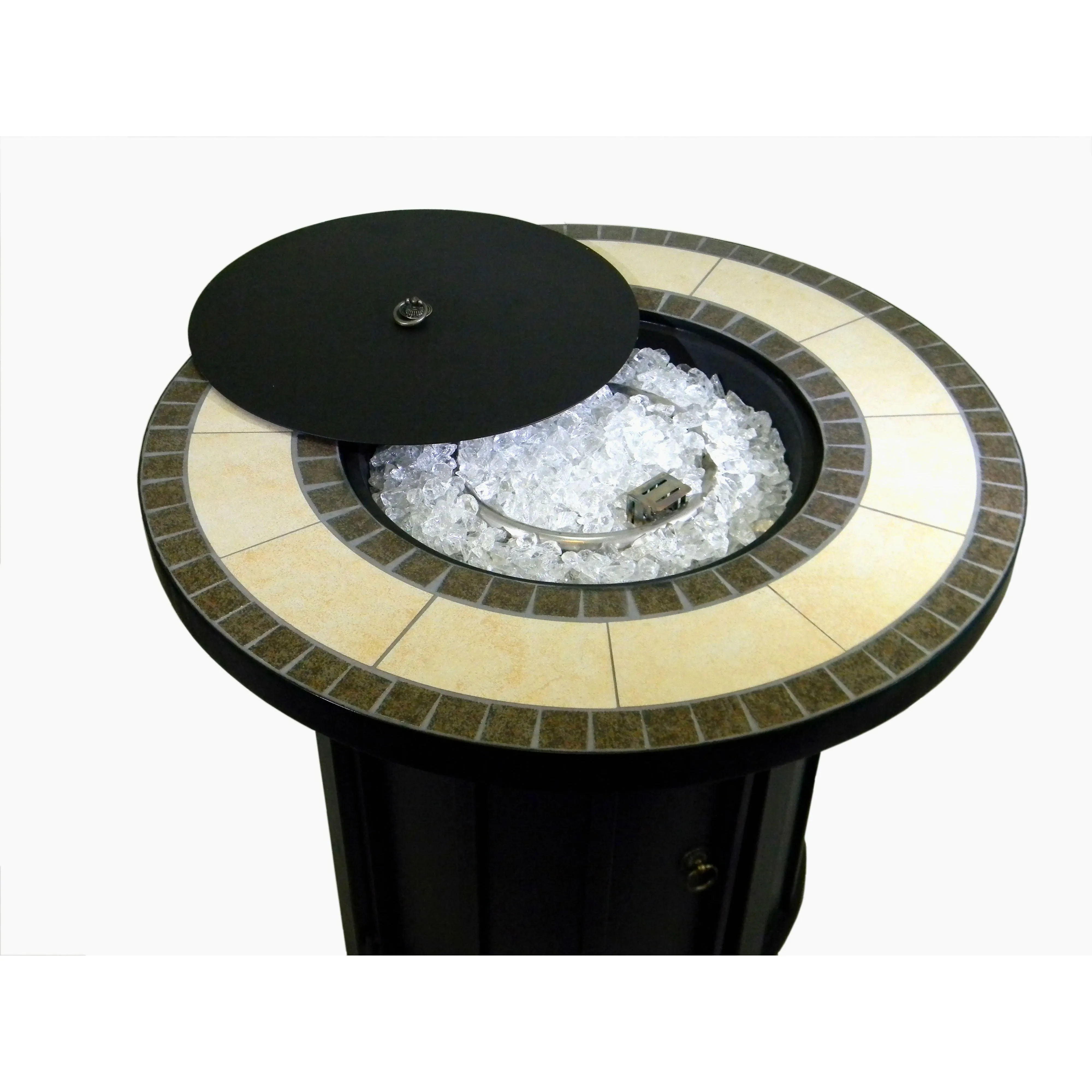 Round Tile Top Fire Pit