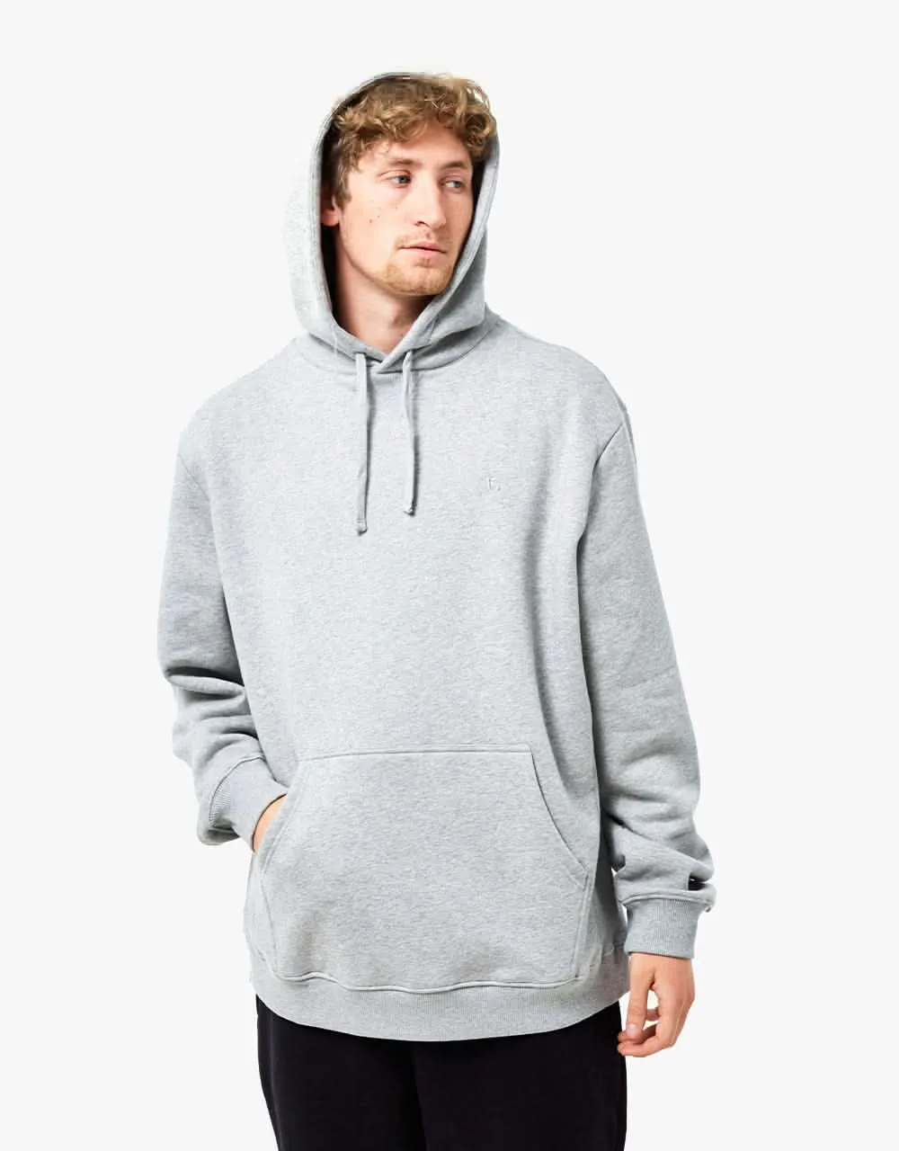 Route One Organic Premium Pullover Hoodie - Heather Grey