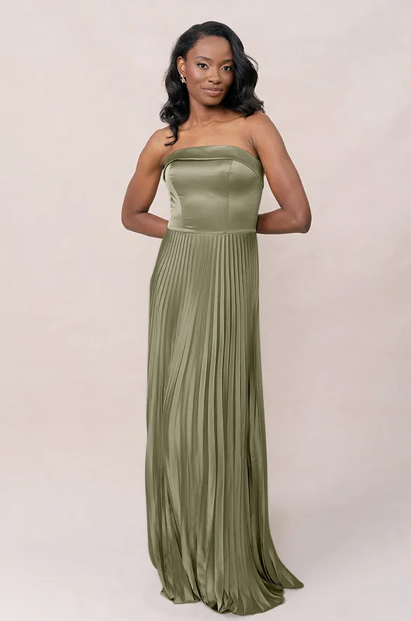 Saylor Satin Pleated Dress | Made To Order