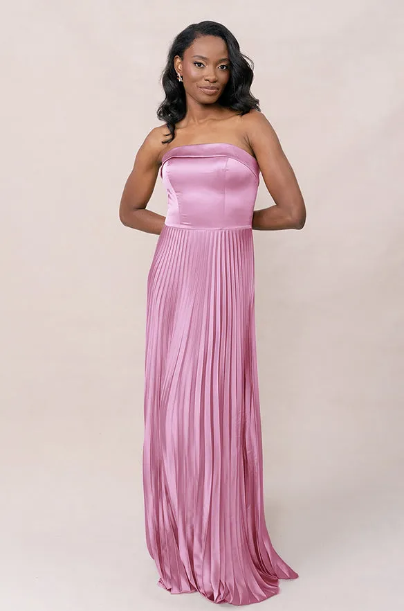 Saylor Satin Pleated Dress | Made To Order