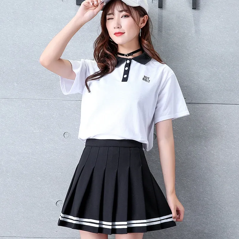 School Uniform Pleated Skirt (4 Colors)