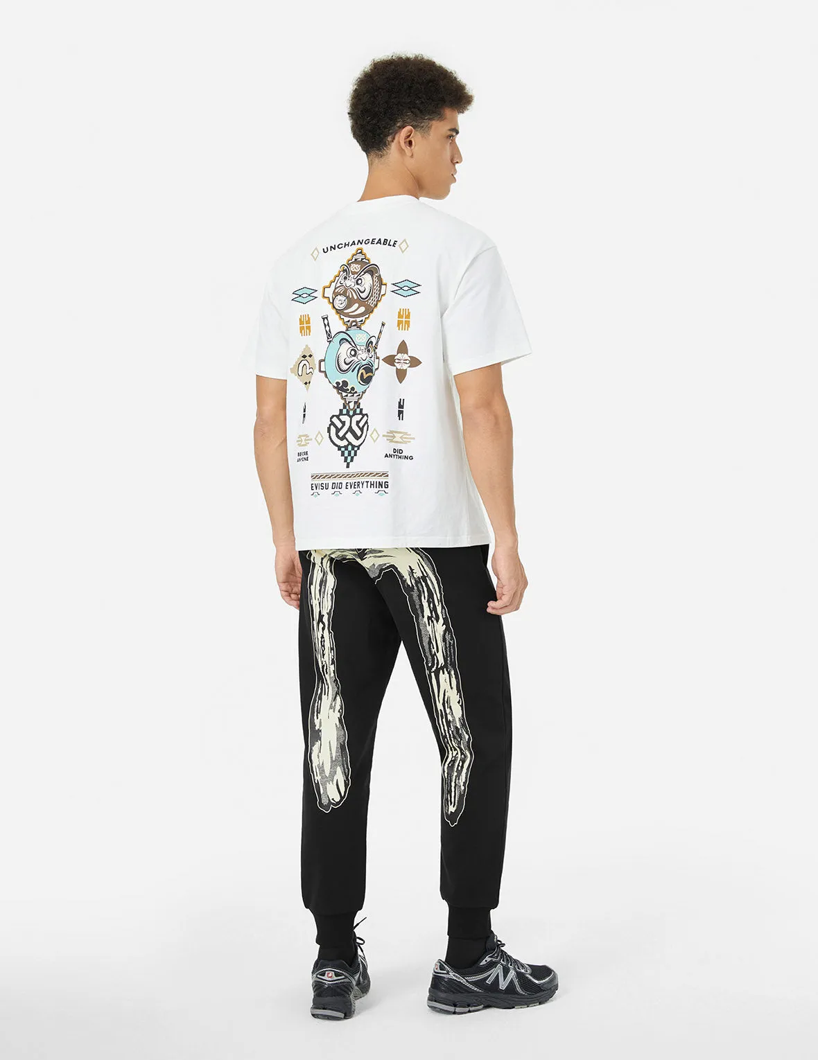 Seagull and Handbrushed Daicock Print Regular Fit Sweatpants