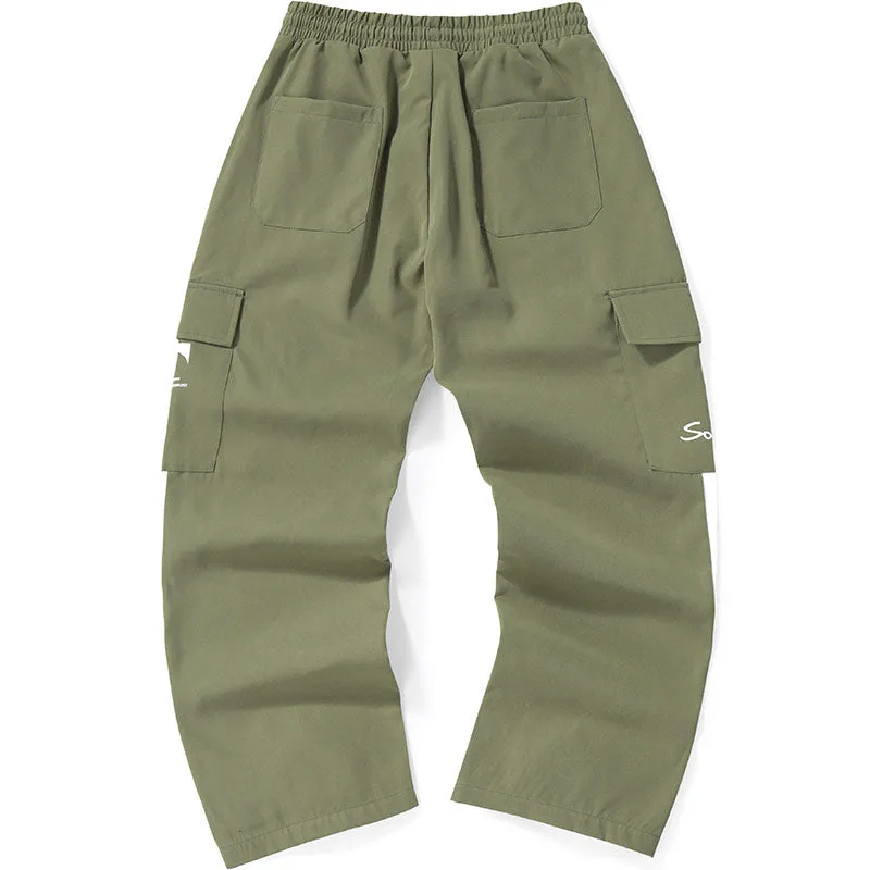 Street Color Block Graphic Cargo Pants