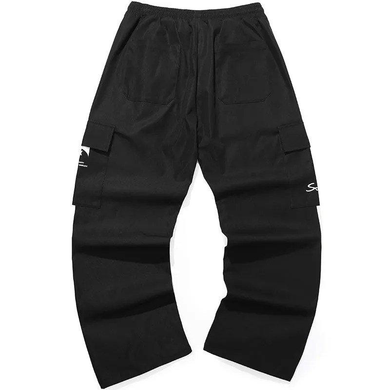 Street Color Block Graphic Cargo Pants