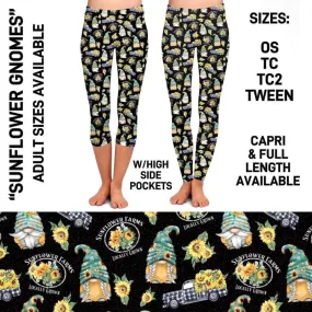 Sunflower farms gnomes leggings with pockets