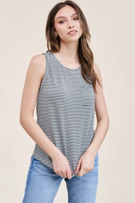 Terry Pinstripe Top