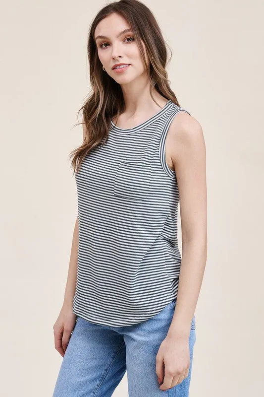 Terry Pinstripe Top