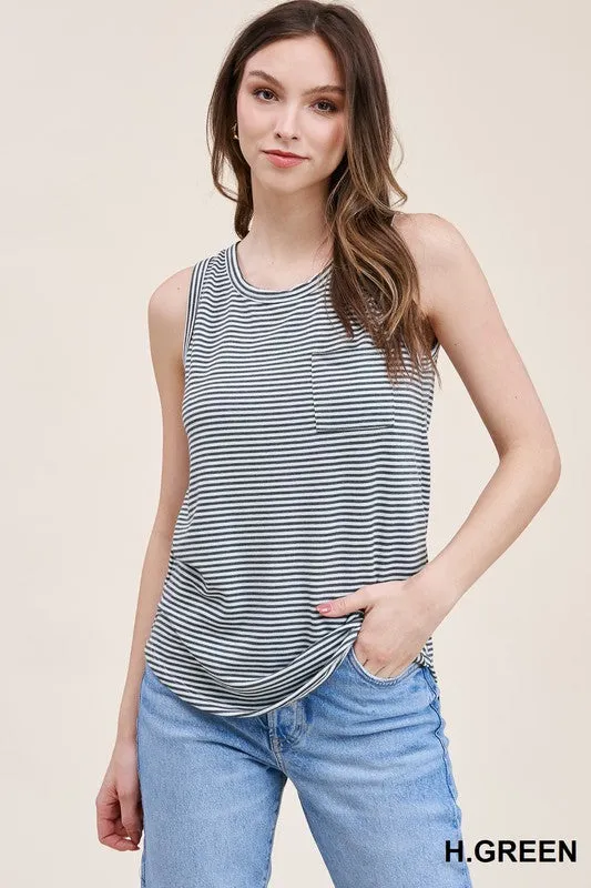 Terry Pinstripe Top