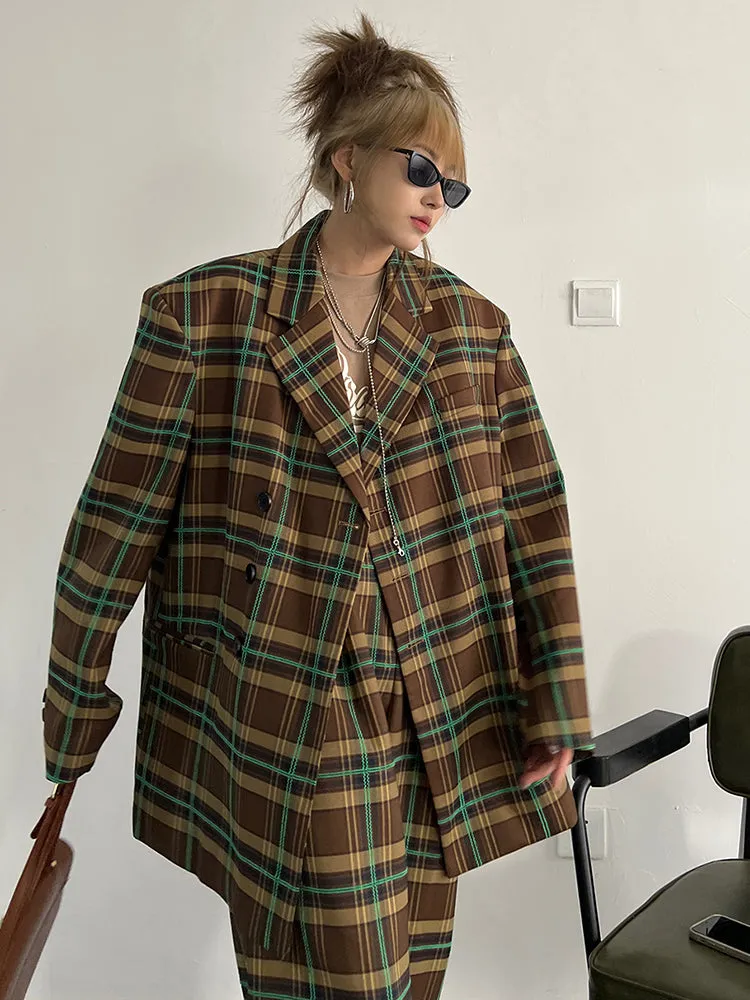 Teruma Oversized Plaid Coat