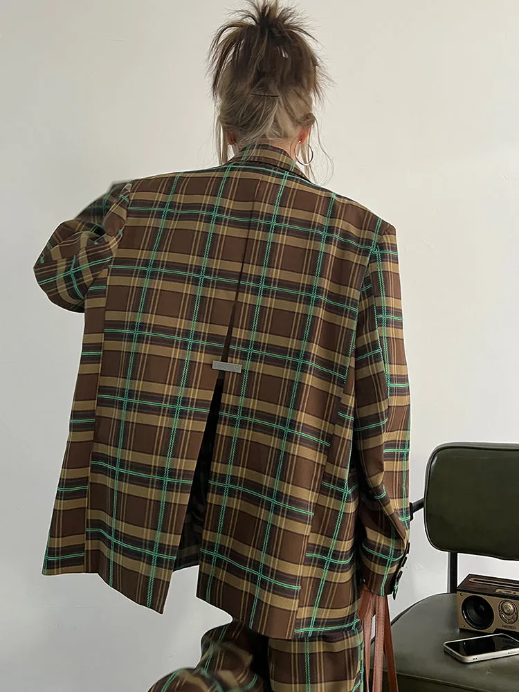 Teruma Oversized Plaid Coat