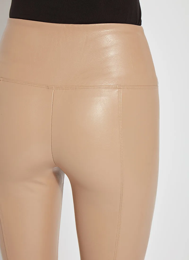 Textured Leather Legging | Velvet Brown