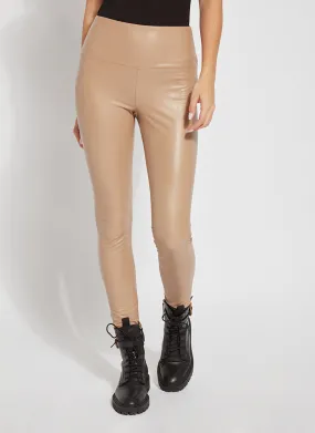 Textured Leather Legging | Velvet Brown