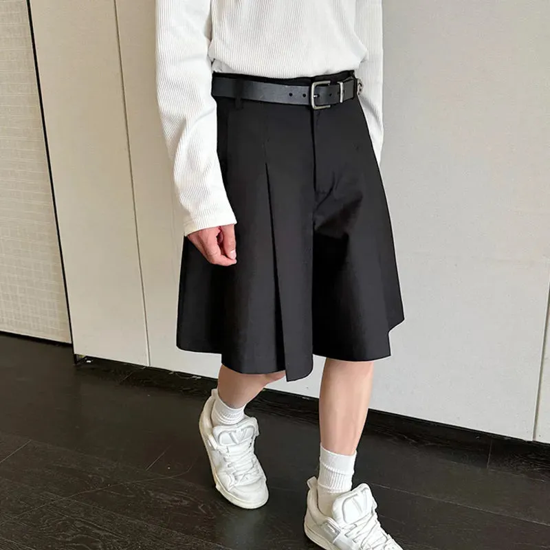 Three Dimensional Pleated Suit Shorts Men's 2024 New Summer All-match Personality Women Culottes Male Fashion Trend 9C5847